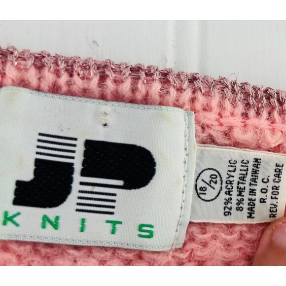 JP Knits Vintage Women's Sweater size 18/20 PInk Soft - Picture 3 of 5